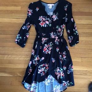 Navy floral dress